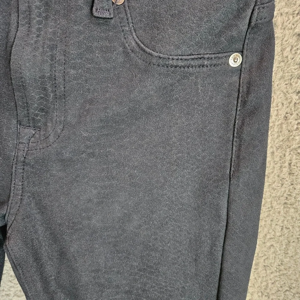7 For All Mankind Pants Women 26 Skinny Stretch Faux Suede‎ Textured Navy Blue